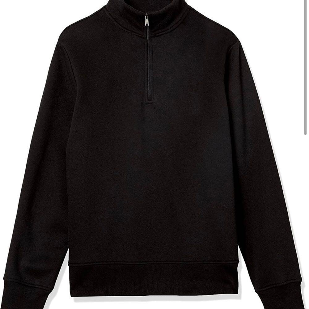 Amazon Essentials Quarter Zip Sweatshirt Size XXL Black (751)